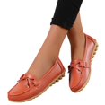 thumbnail image 1 of Vedolay Summer Casual Shoes For Women Loafers for Women Slip On Comfortable Square-Toe Casual Fashion Flats Shoes,Orange 7, 1 of 5