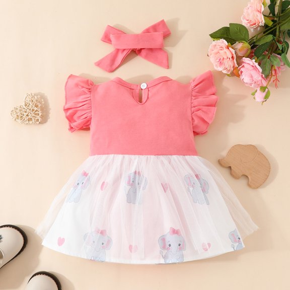 Vedolay Summer Dress Baby Girl Clothes Summer Little Princess Toddler Kids Party Tutu Dresses,Red 9-12 Months