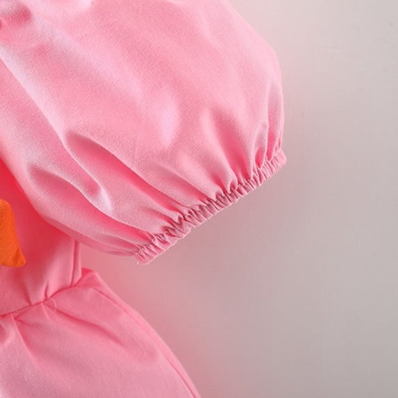 Vedolay Summer Dresses Toddler Girls Summer Dresses Short Sleeve Tutu Dress,Pink 6-12 Months