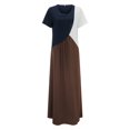 thumbnail image 1 of Vedolay Summer Dresses Women's Summer Casual Short Sleeve V-Neck Short Party Dress with Pockets,Brown XXL, 1 of 5