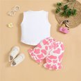 thumbnail image 1 of Vedolay Summer Sets Girls 2 Piece Cotton Tie Dye Crop Top & Shorts Clothes Set Outfit for Big Girls,White 3-6 Months, 1 of 5