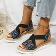 thumbnail image 1 of Vedolay Summer Shoes Sandals Women Wedges Platform Summer 2023 Women's Beach Casual Sandals,Black 7.5, 1 of 5