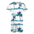 thumbnail image 1 of Vedolay Summer Short Sets Men 2 Piece Outfits Men's 2 Piece Outfits Tracksuits Summer Fashion Casual Short Sleeve and Shorts set,Blue XL, 1 of 4
