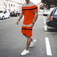 thumbnail image 1 of Vedolay Summer Short Sets Mens Short Sets 2 Piece Outfits Shirt Fashion Summer Casual Short Sleeve and Shorts Set for Men,Red 3XL, 1 of 4