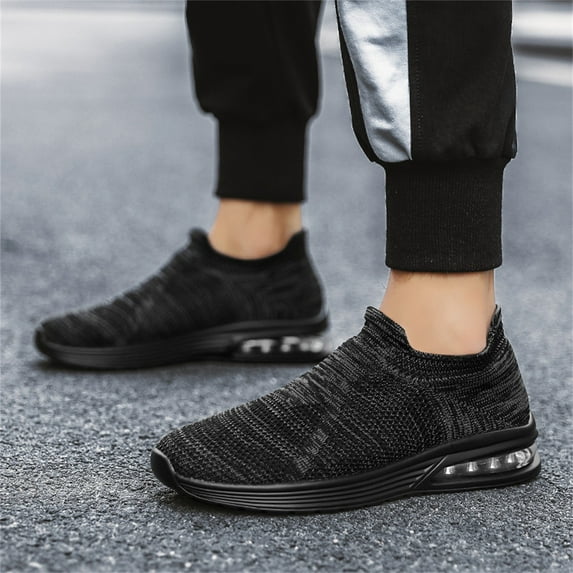 Vedolay Summer Sneakers Casual For Men Shoes Wide Width Fashion Flat Shoes Classic Sneakers,Black 11.5