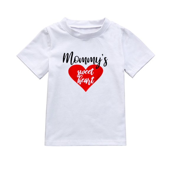 Vedolay Summer Tops For Girl 2023 T Shirt for Kid Girls Cute Print Short Sleeves Tops,White 2-3 Years