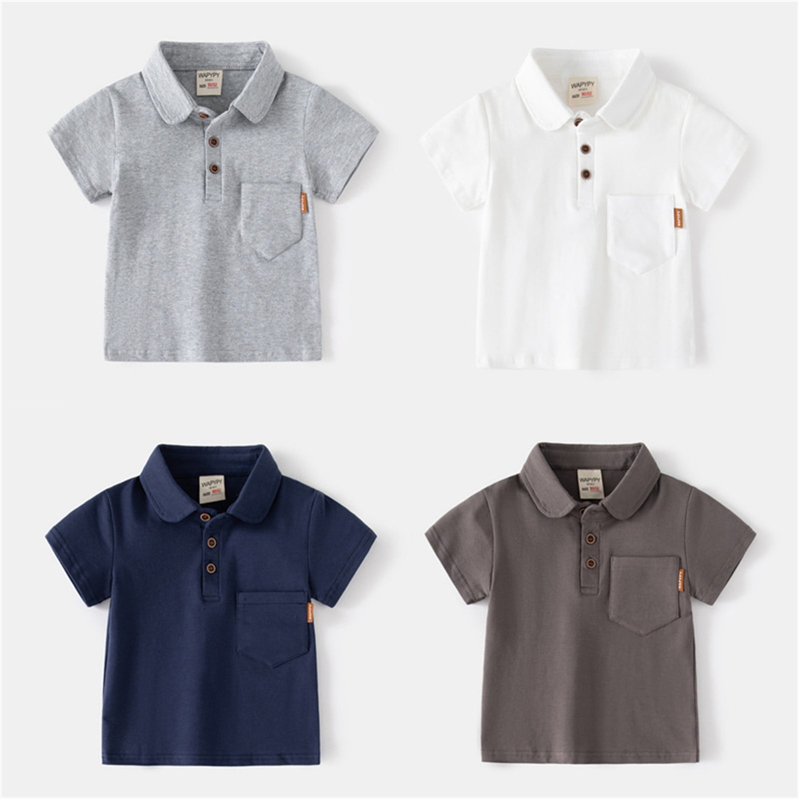 Vedolay Summer Tops for Boy Boy Button Down Shirt Short Sleeve Lapel