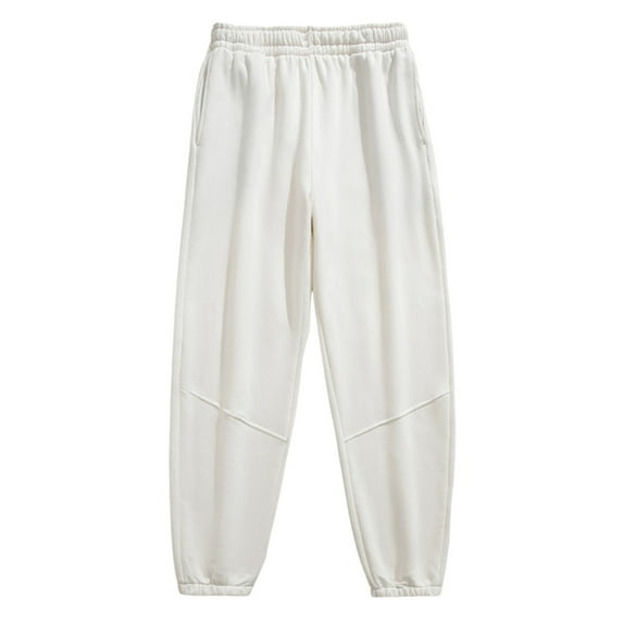 Vedolay Sweat Pants Mens Adult Fashion Sport Baggy Pants Jogger with Pockets 2023 White,M