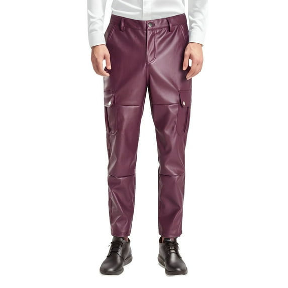 Vedolay Sweat Pants Mens Adult Relaxed Fit Work Wear Outdoor Casual Pants 2023 Red,2XL