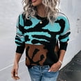 thumbnail image 1 of Vedolay Sweater Women's Oversized Deep V Neck Sweaters Long Sleeve Knitted Pullover Sweater,Green S, 1 of 4