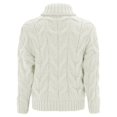 thumbnail image 1 of Vedolay Sweaters Women's Casual Long Sleeve Sweaters Soft Loose Fit Pullover Sweater Tops,White One Size, 1 of 5