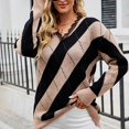 thumbnail image 1 of Vedolay Sweaters Women's Crewneck Cropped Sweater Long Sleeve Ribbed Knit Pullover Tops,Khaki M, 1 of 5