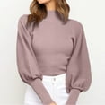 thumbnail image 1 of Vedolay Sweaters Women's Knit Long Sleeve Pullover Crewneck Tunic Fashion Sweaters,B L, 1 of 5