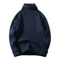 thumbnail image 1 of Vedolay Sweaters for Big Men 2023 Solid Pullover Long Sleeve Plush Tops Sweater Navy,L, 1 of 4