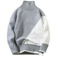 thumbnail image 1 of Vedolay Sweaters for Men Casual Slim Fit Pullover Long Sleeve Knitted Pullover Sweaters Grey,M, 1 of 3