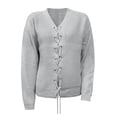 thumbnail image 1 of Vedolay Sweaters for Women 2023 Fall Cropped Turtleneck Knitted Sweater Pullover Loose Tops,Gray 3XL, 1 of 3