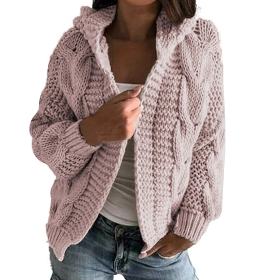 Vedolay Sweaters for Women Button Down Long Sleeve Cardigan Sweater Pink,One Size