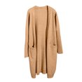 thumbnail image 1 of Vedolay Sweaters for Women Casual Cardigans Full Zipper Knitwear Sweaters Coat Brown,One Size, 1 of 4