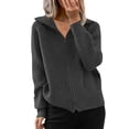 thumbnail image 1 of Vedolay Sweaters for Women Fashion Winter Causal Slim Sweatshirt Jacket Outwear Sweater Gray,L, 1 of 5
