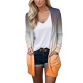 thumbnail image 1 of Vedolay Sweaters for Women Trendy 2023 Cardigan Sweaters Coat Long Sleeve Open Front Loose Coat Orange,XL, 1 of 4
