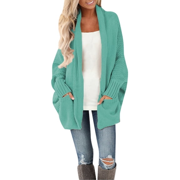 Vedolay Sweaters for Women Trendy Kimono Boho Long Sleeve Lightweight Oversized Open Front Knitted Sweater A,S