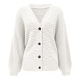 thumbnail image 1 of Vedolay Sweaters for Women Trendy Lightweight Casual Open Front Knitted Sweater with Pockets White,S, 1 of 5