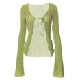 thumbnail image 1 of Vedolay Sweaters for Women Trendy Open Front Basic Classic Casual Soft Knitted Coat Green,S, 1 of 5