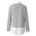 thumbnail image 1 of Vedolay Sweaters for Women Trendy Women's Long Sleeve Neck Loose Ribbed Knit Pullover Sweater,Gray 4XL, 1 of 5