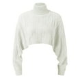 thumbnail image 1 of Vedolay Sweaters for Women Trendy Womens Fall Sweater 2023 Long Sleeve Soft Ribbed Knit Pullover Tops,White One Size, 1 of 4