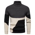 thumbnail image 1 of Vedolay Sweaters for Young Men Long Sleeve Slim Knitted Sweaters Tops for Men Fall Black,L, 1 of 5