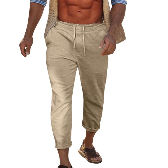 Vedolay Sweatpants Men Casual Jogging Sports Pants Mens Summer Fashion 2023 Khaki,L