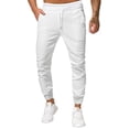 thumbnail image 1 of Vedolay Sweatpants Men Linen Pants Casual Long Pants Casual Trousers White,XL, 1 of 5