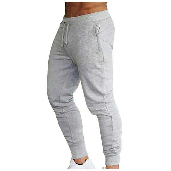 Vedolay Sweatpants Men Relaxed Fit Stretch Long Pants Straight Type Casaul Pants Grey,L
