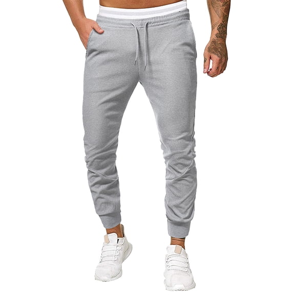 Vedolay Sweatpants Men Work Wear Combat Safety Casual with Pocket Full Long Pants Grey,3XL