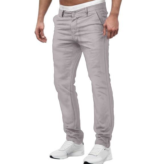 Vedolay Sweatpants for Men Linen Trousers Fashionable Men's Pants Grey,XL/33