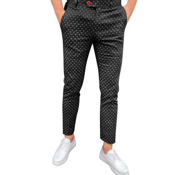 Vedolay Sweatpants for Men Streetwear Fashion Men Straight Trousers Casual Pants Black,S