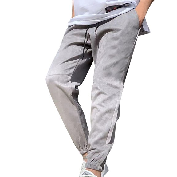Vedolay Sweatpants with Pockets Men 2023 Relaxed Fit Casual Cargo Work Pants Grey,L