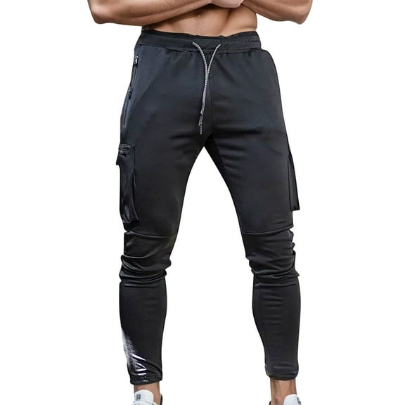 Vedolay Sweatpants with Pockets Men Casual Work Walking Combat Casual Multi-Pocket Pants Black,XL