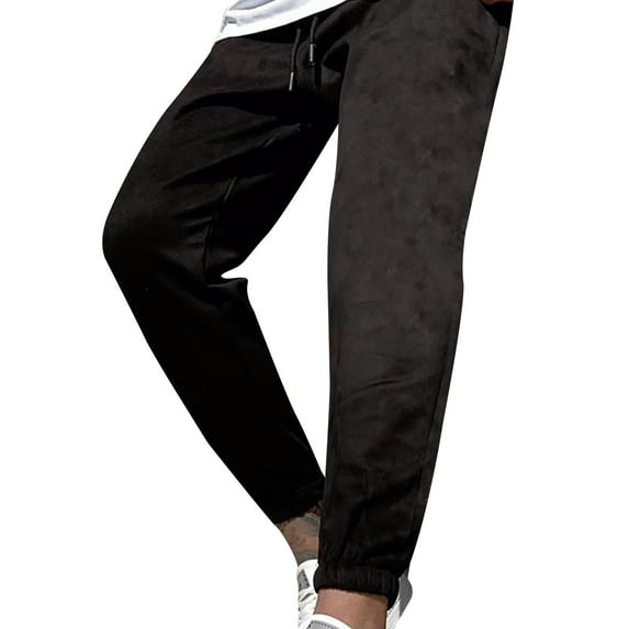 Vedolay Sweatpants with Pockets Men Flap Pockets Baggy Harem Pants 2023 Black,2XL