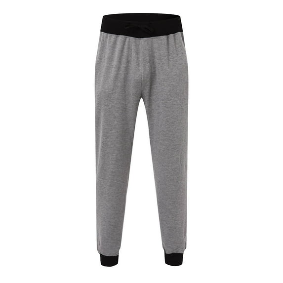 Vedolay Sweatpants with Pockets Men Linen Casual Pants Fashion Loose Fit Drawstring Beach Trousers Grey,XL