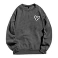 thumbnail image 1 of Vedolay Sweatshirt Womens Half Zip Crop Sweatshirt Workout Hoodie High Neck Long Sleeve Clothes,Dark Gray XXL, 1 of 3