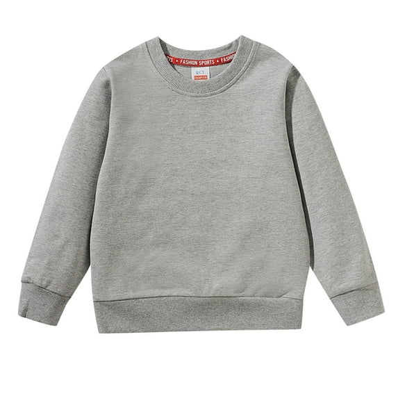 Vedolay Sweatshirt for Boy Cute Hoodies Long Sleeve Casual Lightweight Pullover Sweatshirt,Gray 6-7 Years