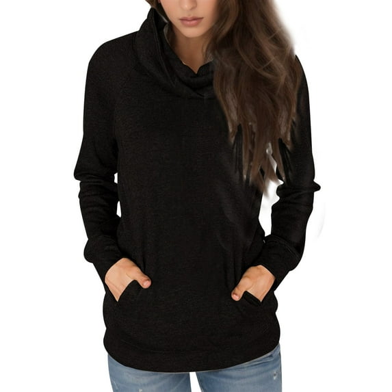 Vedolay Sweatshirt for Women 2023 Casual Comfy Fall Fashion Outfits Clothes 2023 Black,M