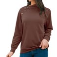 thumbnail image 1 of Vedolay Sweatshirt for Women Fashion 2023 Plus Size Pullover Top with Long Sleeves Zip up Hoodie Y2k Coffee,M, 1 of 4