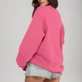 thumbnail image 1 of Vedolay Sweatshirt for Women Hoodies for Women Oversized Zip Up Hoodies Sweatshirts Fall Casual Drawstring Jackets with Pockets,Hot Pink XL, 1 of 5