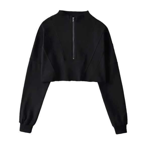 Vedolay Sweatshirt for Women Letter Print Tees Sweatshirt Long Sleeve Pullover Black,S