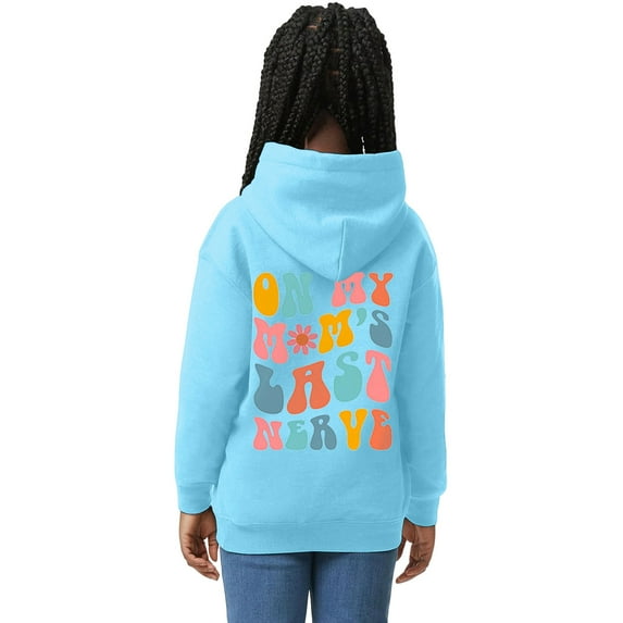 Vedolay Sweatshirts Girl's Cute Hoodies Long Sleeve Casual Lightweight Pullover Sweatshirt,Sky Blue 3-4 Years