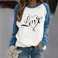 thumbnail image 1 of Vedolay Sweatshirts Women Womens Crew Neck Sweatshirt Pullover Long Sleeve Sweatshirts,Blue XL, 1 of 5