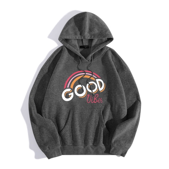 Vedolay Sweatshirts Women's 2023 Oversized Hoodies Casual Pullover Sweatshirts Fall Fashion 2023 Clothes,Dark Gray S