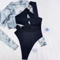 thumbnail image 1 of Vedolay Swimsuit Women One Piece Womens One Piece Bathing Suits Color Block Print Criss Cross Back Swimsuits Modest Swimwear,Black M, 1 of 5